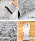 1 PAIR Wire Dishwashing Gloves, Kitchen Cleaning Gloves, Kitchen Gloves For Washing Dishes & Wiping Pots