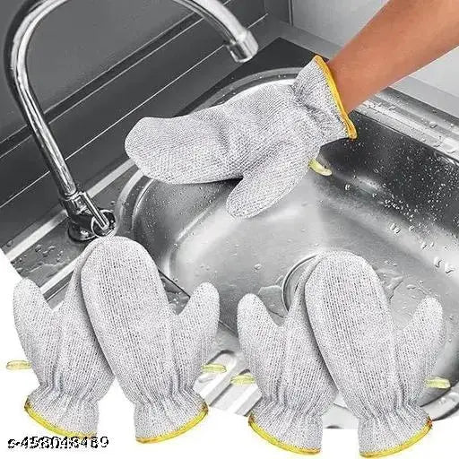1 PAIR Wire Dishwashing Gloves, Kitchen Cleaning Gloves, Kitchen Gloves For Washing Dishes & Wiping Pots