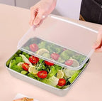 Stainless Steel Storage Plate, Baking Tray, Non Stick Baking Pan Food Storage Box with Cover Pan