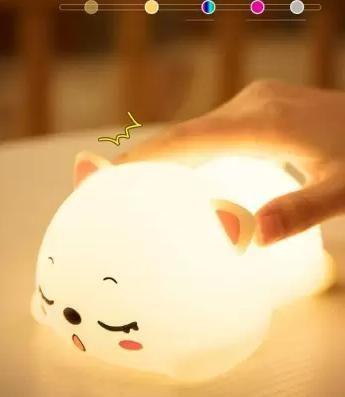 Silicon Snoring Cat Night Light
