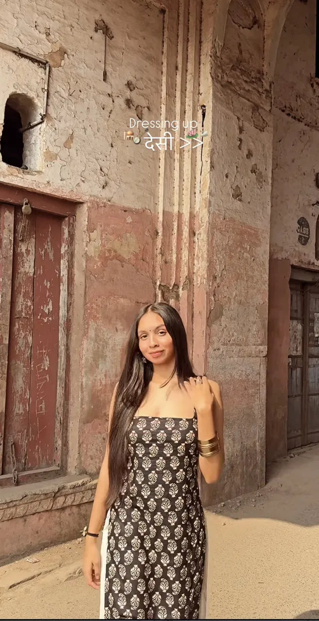 Women's Printed Straight Sleeveless Kurta